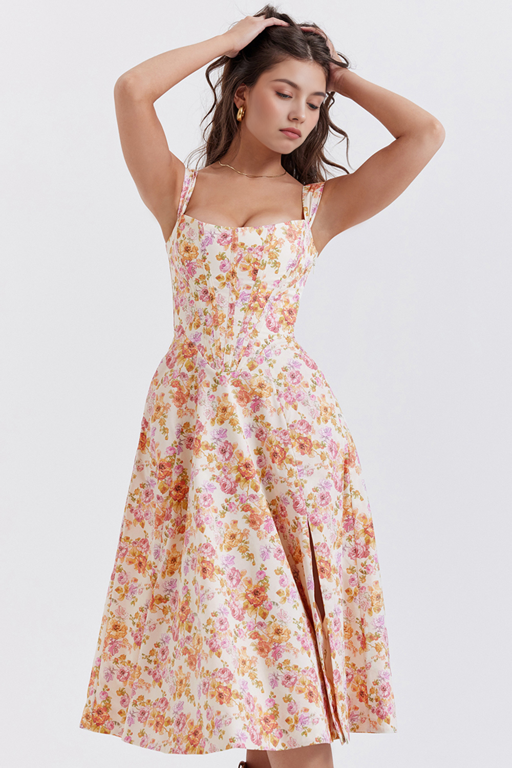 Midikleid Sophie – mit floraler Spitze aus Polyester