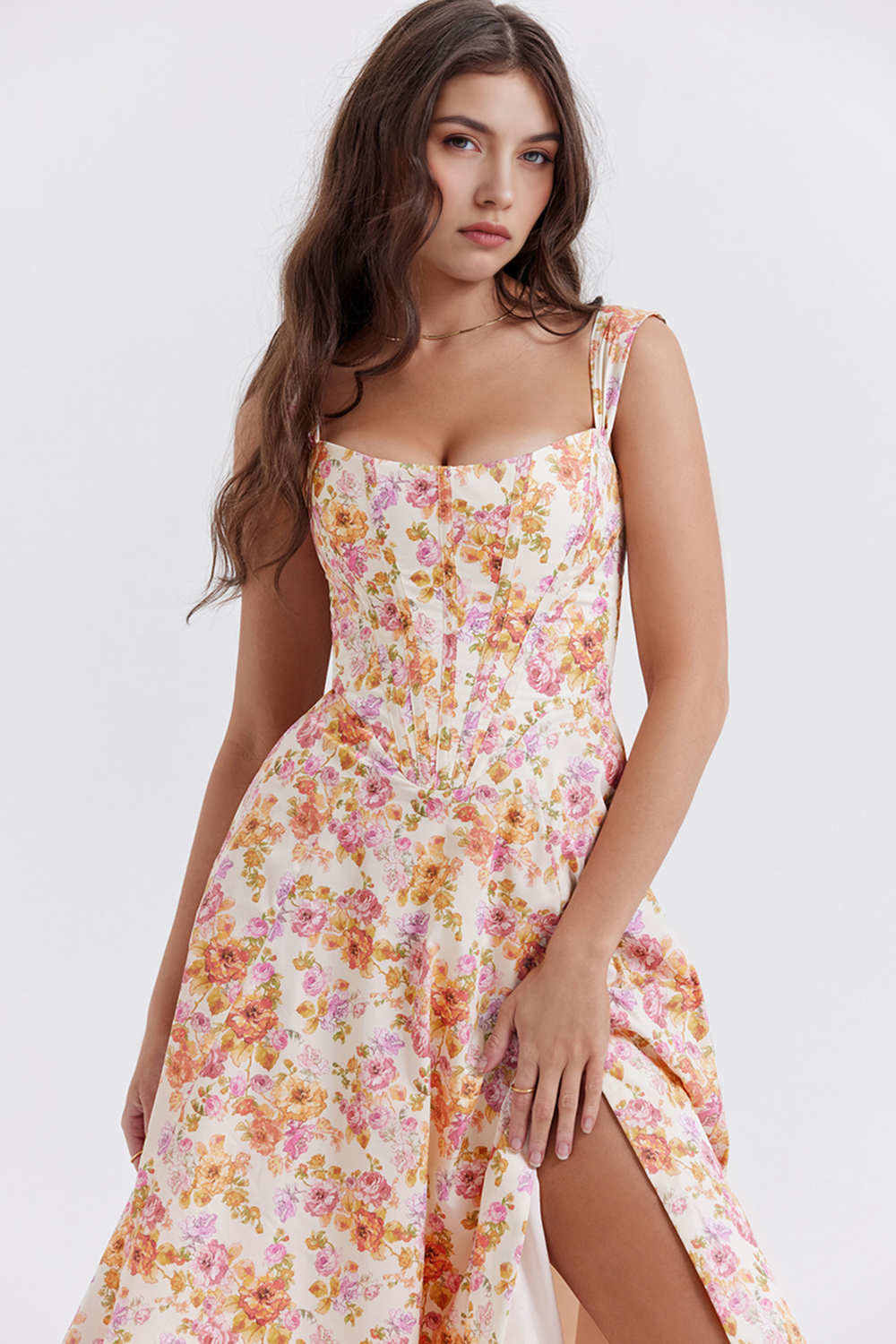 Midikleid Sophie – mit floraler Spitze aus Polyester