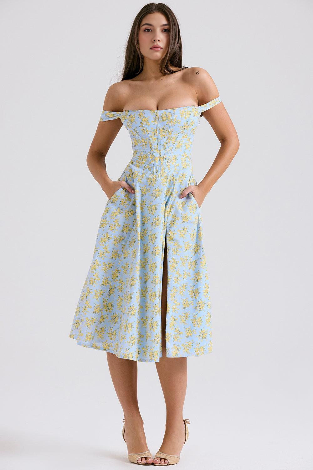 Midikleid Sophie – mit floraler Spitze aus Polyester
