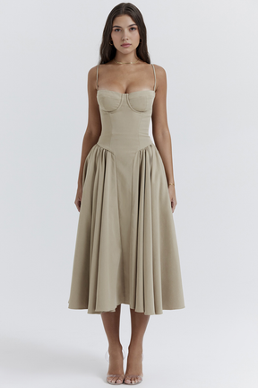 Midikleid Julia – mit Rüschen aus Polyester, romantischer Stil