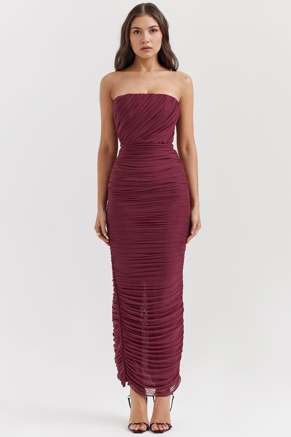 Maxikleid Amelie – klassischer Look aus Polyester, für besondere Anlässe