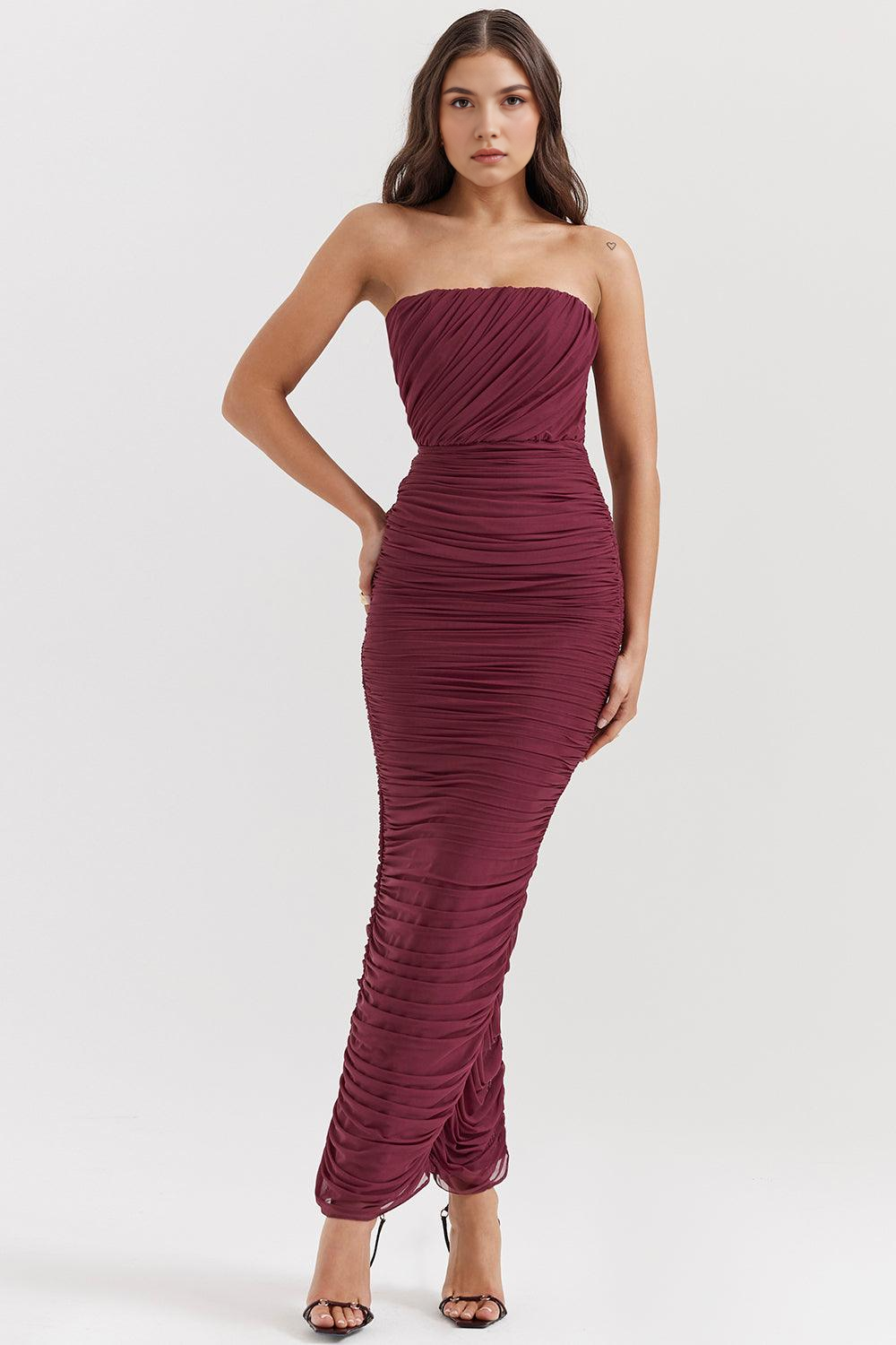 Maxikleid Amelie – klassischer Look aus Polyester, für besondere Anlässe