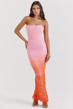 Maxikleid Sophie – aus Polyester, fließend mit klassischem Schnitt