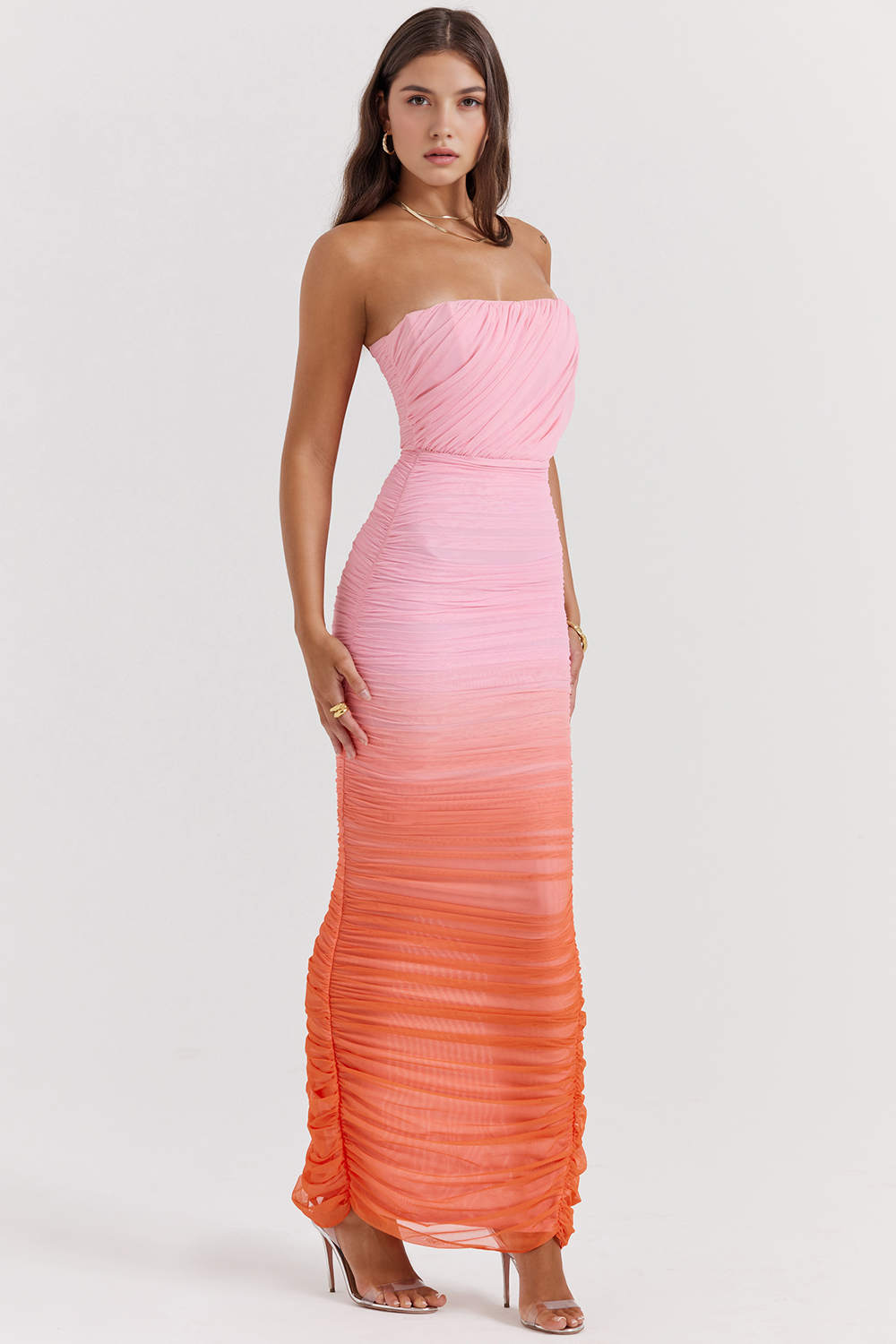 Maxikleid Sophie – aus Polyester, fließend mit klassischem Schnitt