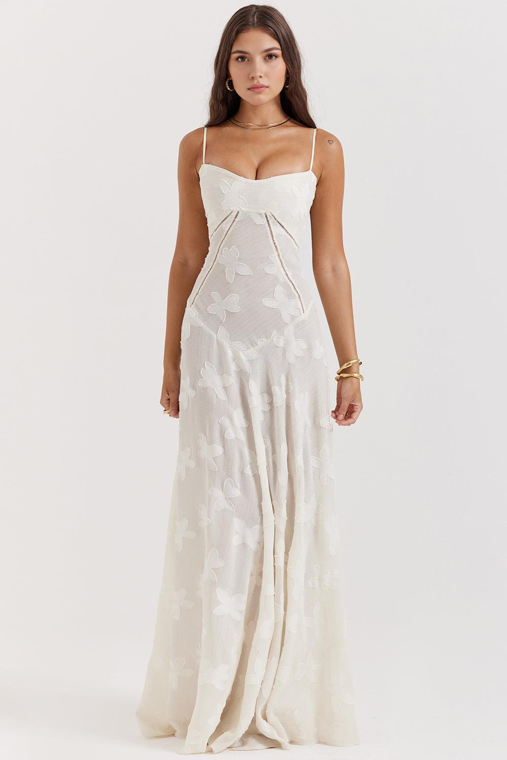 Maxikleid Miriam – luxuriöses Modell aus Polyester, fließend & charmant