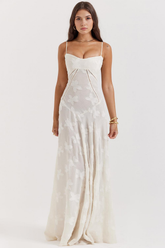 Maxikleid Miriam – luxuriöses Modell aus Polyester, fließend & charmant
