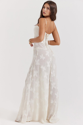Maxikleid Miriam – luxuriöses Modell aus Polyester, fließend & charmant