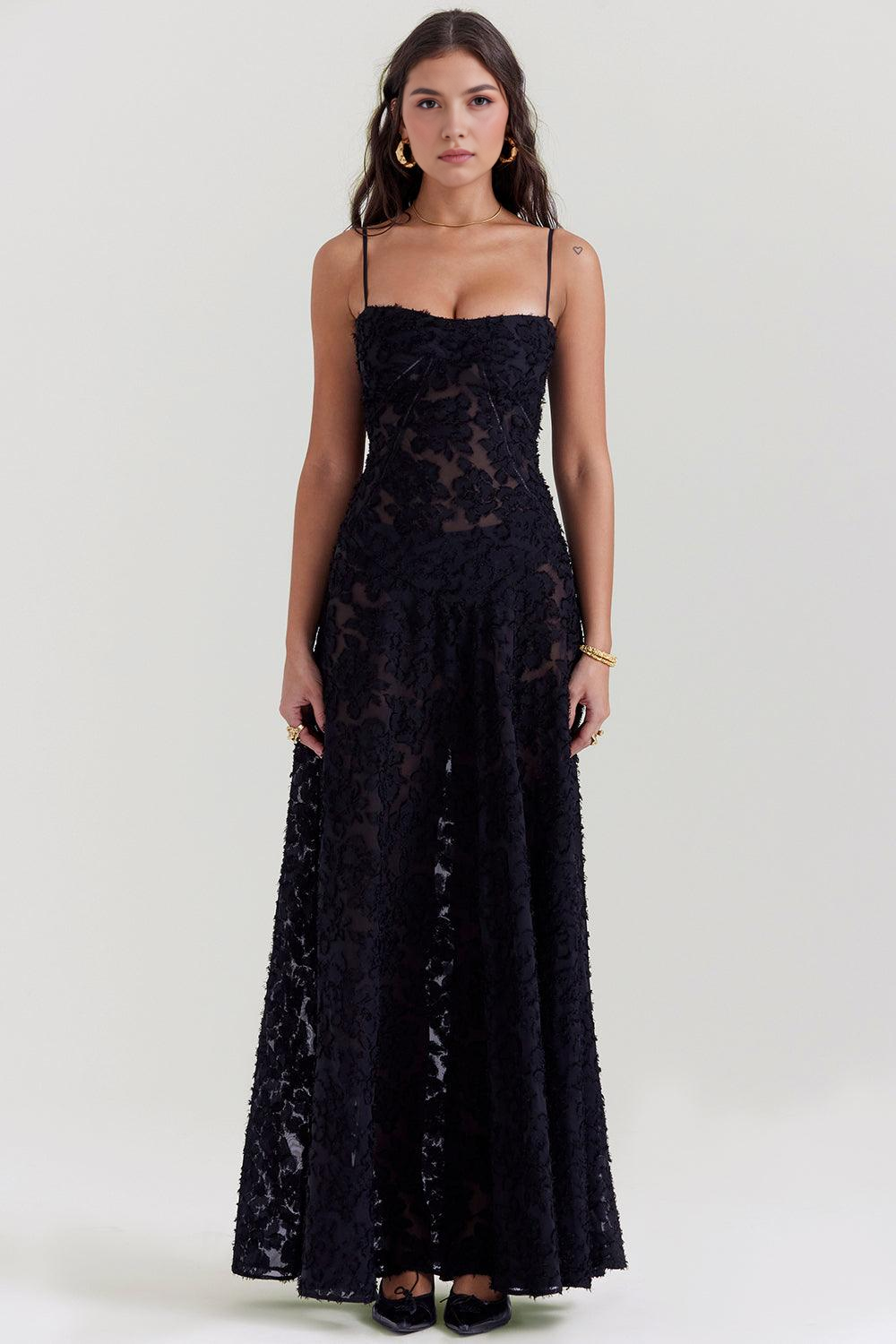 Maxikleid Miriam – luxuriöses Modell aus Polyester, fließend & charmant