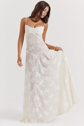 Maxikleid Miriam – luxuriöses Modell aus Polyester, fließend & charmant