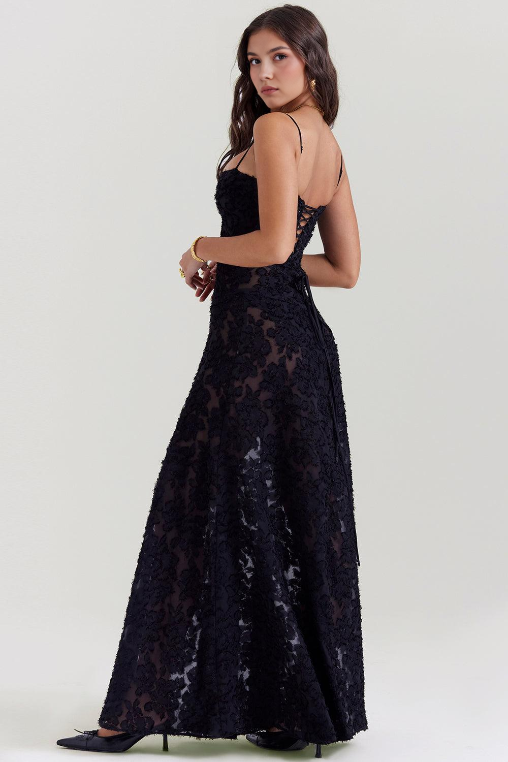 Maxikleid Miriam – luxuriöses Modell aus Polyester, fließend & charmant