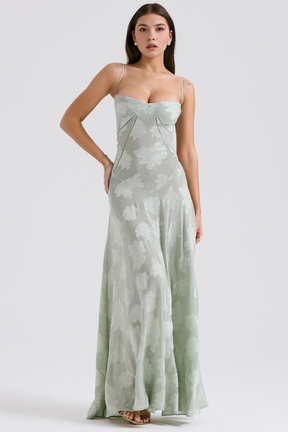 Maxikleid Selina – mit zartem Bustier aus Polyester, schlichte Eleganz