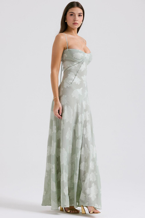 Maxikleid Miriam – luxuriöses Modell aus Polyester, fließend & charmant