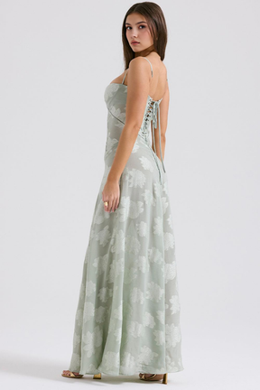 Maxikleid Miriam – luxuriöses Modell aus Polyester, fließend & charmant