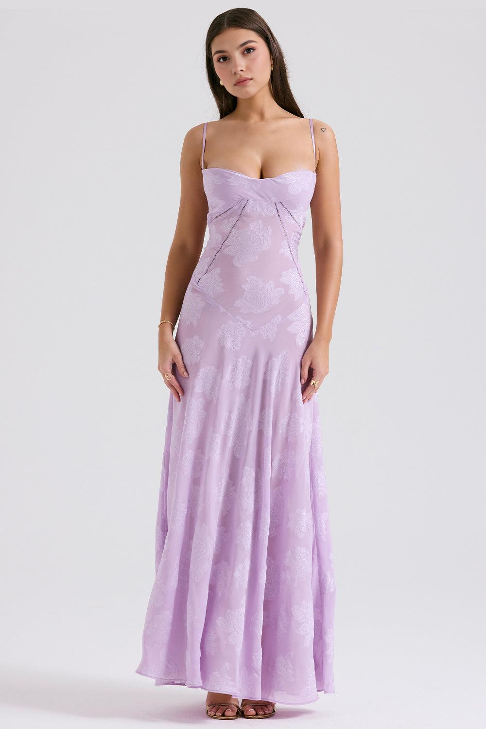 Maxikleid Miriam – luxuriöses Modell aus Polyester, fließend & charmant