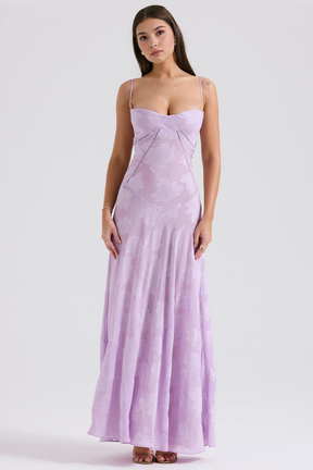 Maxikleid Miriam – luxuriöses Modell aus Polyester, fließend & charmant