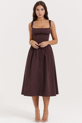 Midikleid Clara – aus Chiffon (Polyester), romantischer Stil