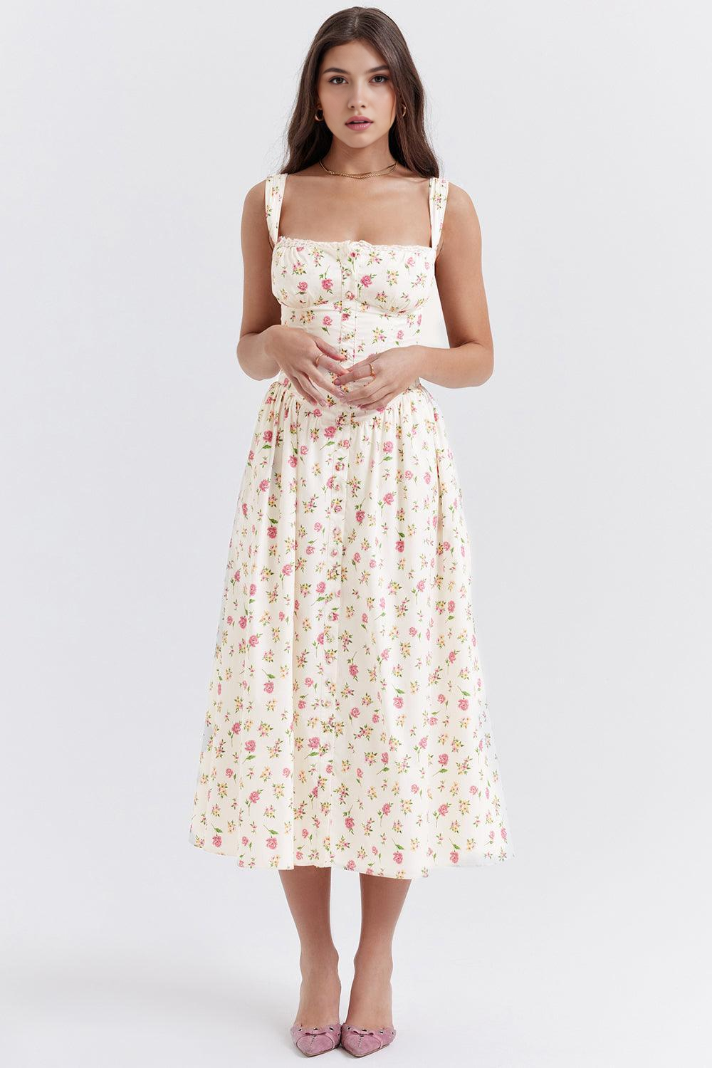 Midikleid Clara – aus Chiffon (Polyester), romantischer Stil
