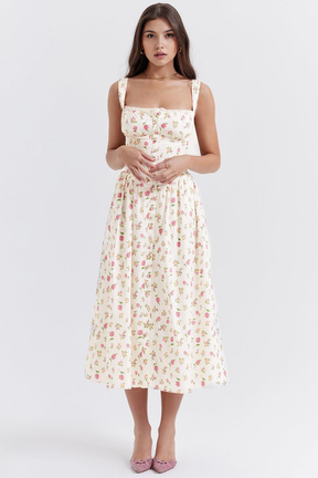 Midikleid Clara – aus Chiffon (Polyester), romantischer Stil