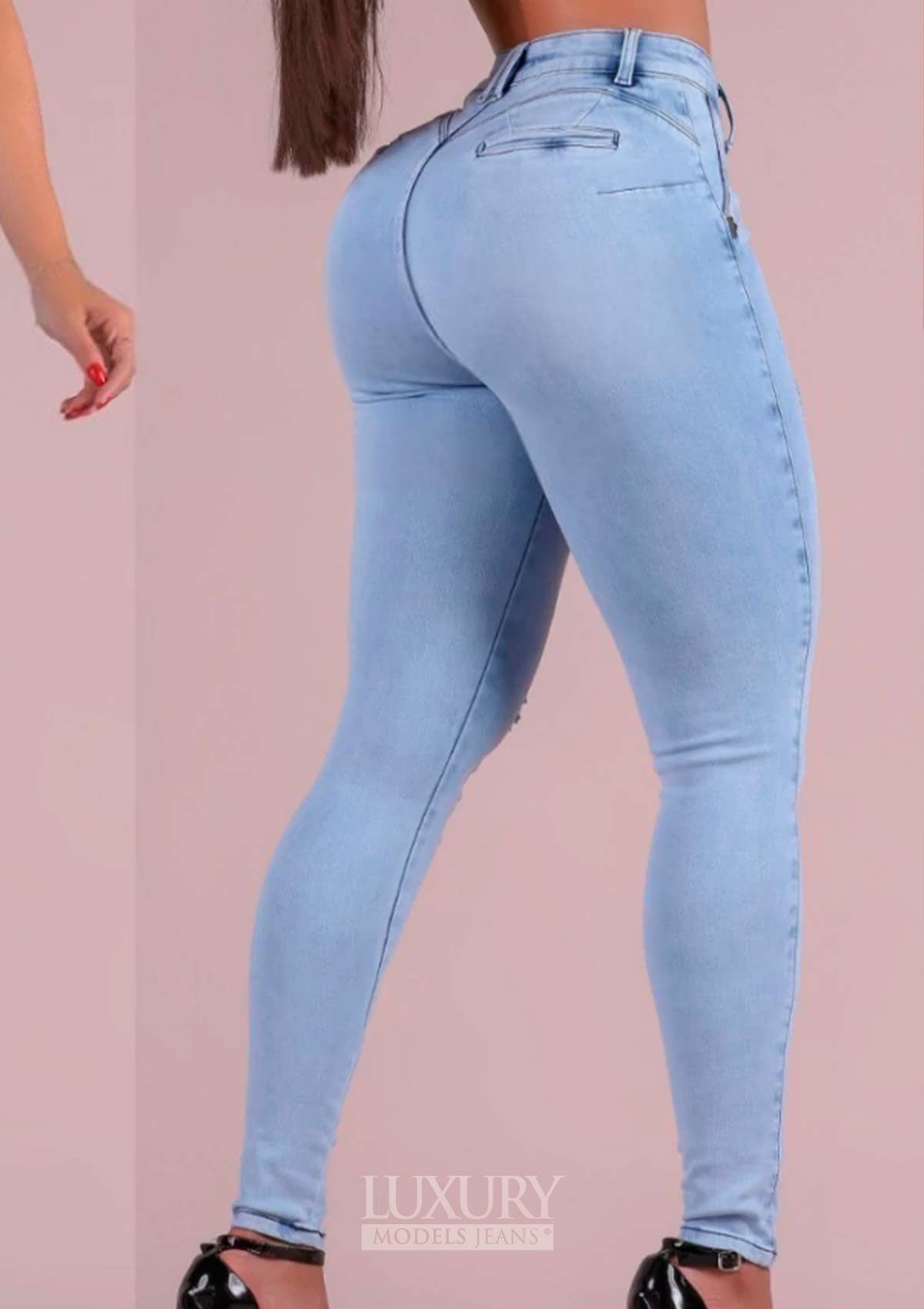 Calça Jeans Modeladora Lipo Empina Bumbum Cós Alto - C470