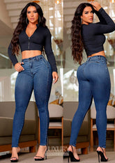 Calça Jeans Modeladora Lipo Empina Bumbum Cós Médio - C537