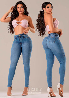 Calça Jeans Modeladora Lipo Empina Bumbum Cós Alto - C590