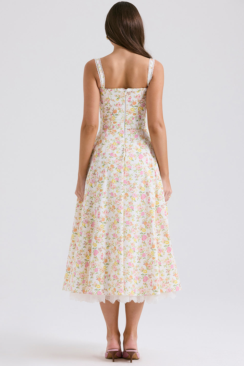 Midikleid Helena – mit Bustier und Spitze aus Polyester