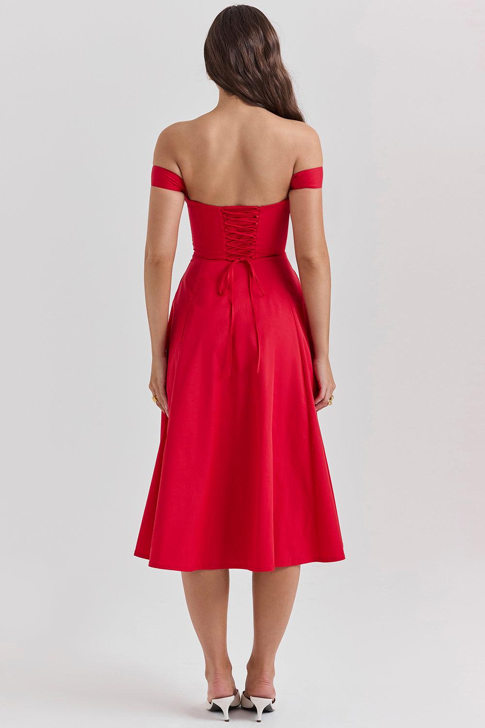 Midikleid Sophie – mit floraler Spitze aus Polyester