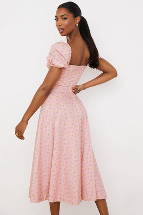 Midikleid Lina – mit Spitze aus Polyester, elegantes Design